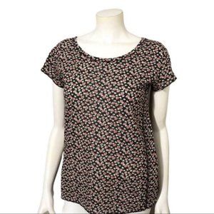 MNG Short Sleeve Floral With Lace T-Shirt Sz-XS